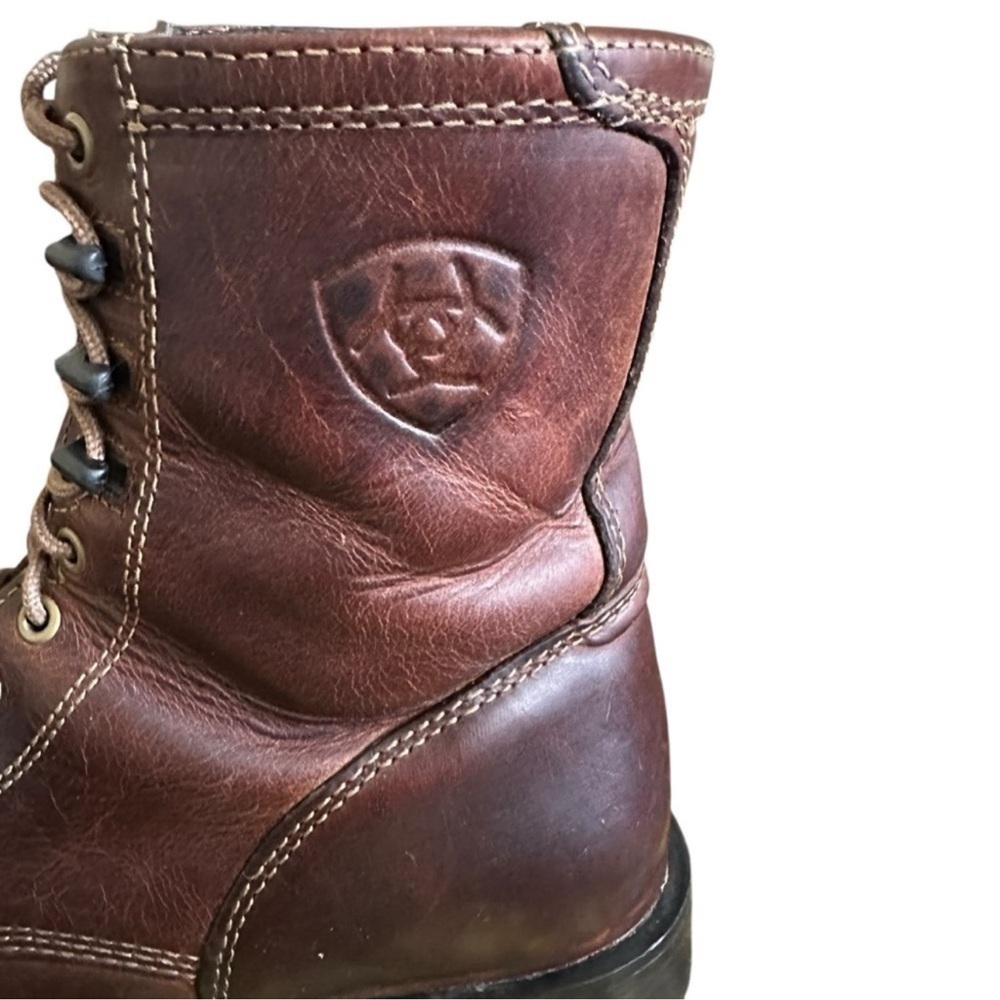 Ariat Heritage Lacer Boots Brown Leather Riding Lace Up Fringe 8.5 - Picture 11 of 16